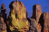 Typische Felsen und Flechten am Waterberg